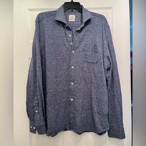 johnnie-O Blue Casual Button Down Shirt with Relaxed Fit